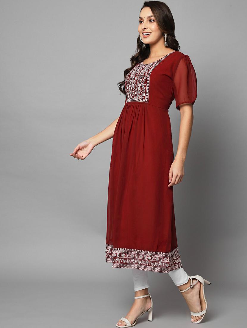 women's flared kurta - 20098279 - Standard Image - 2