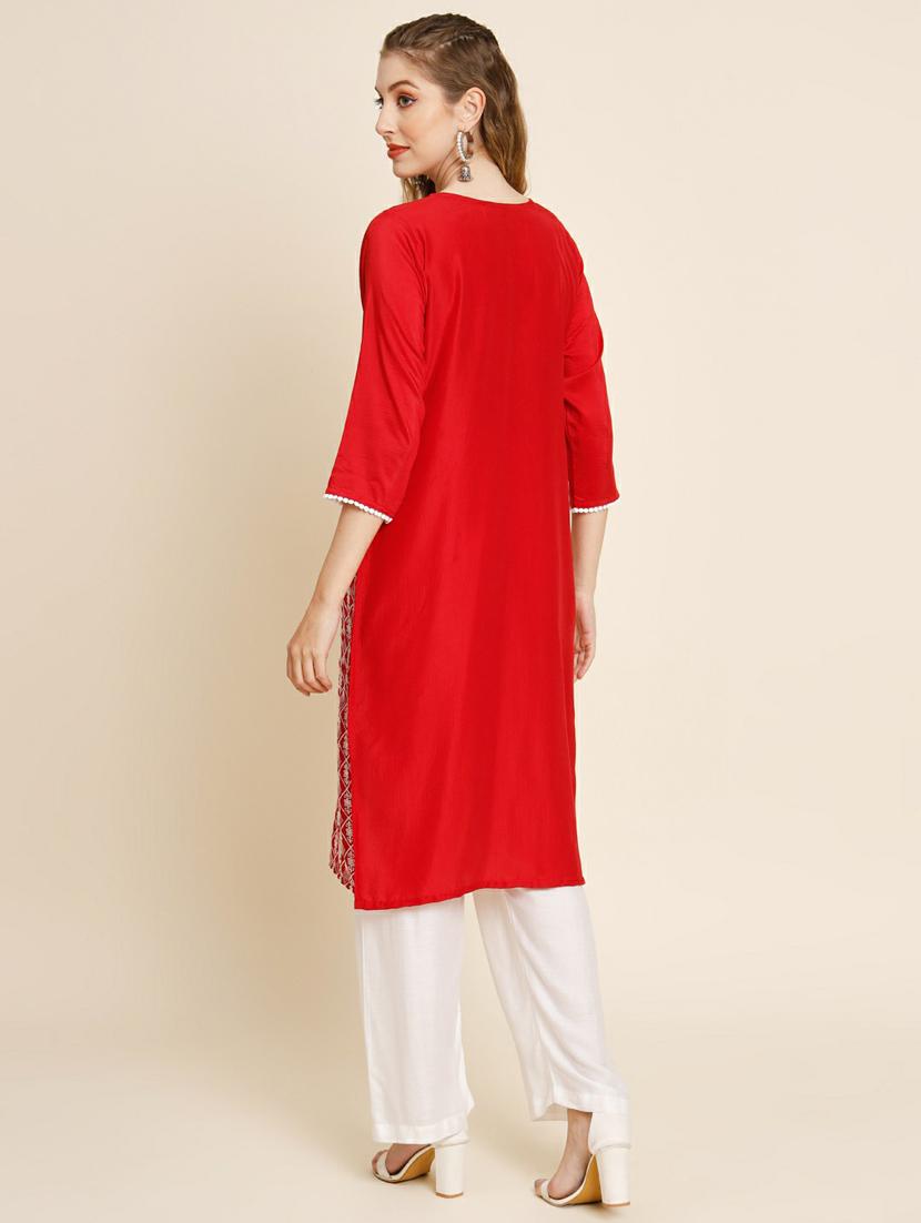 women's straight kurta - 20098310 - Zoom Image - 3