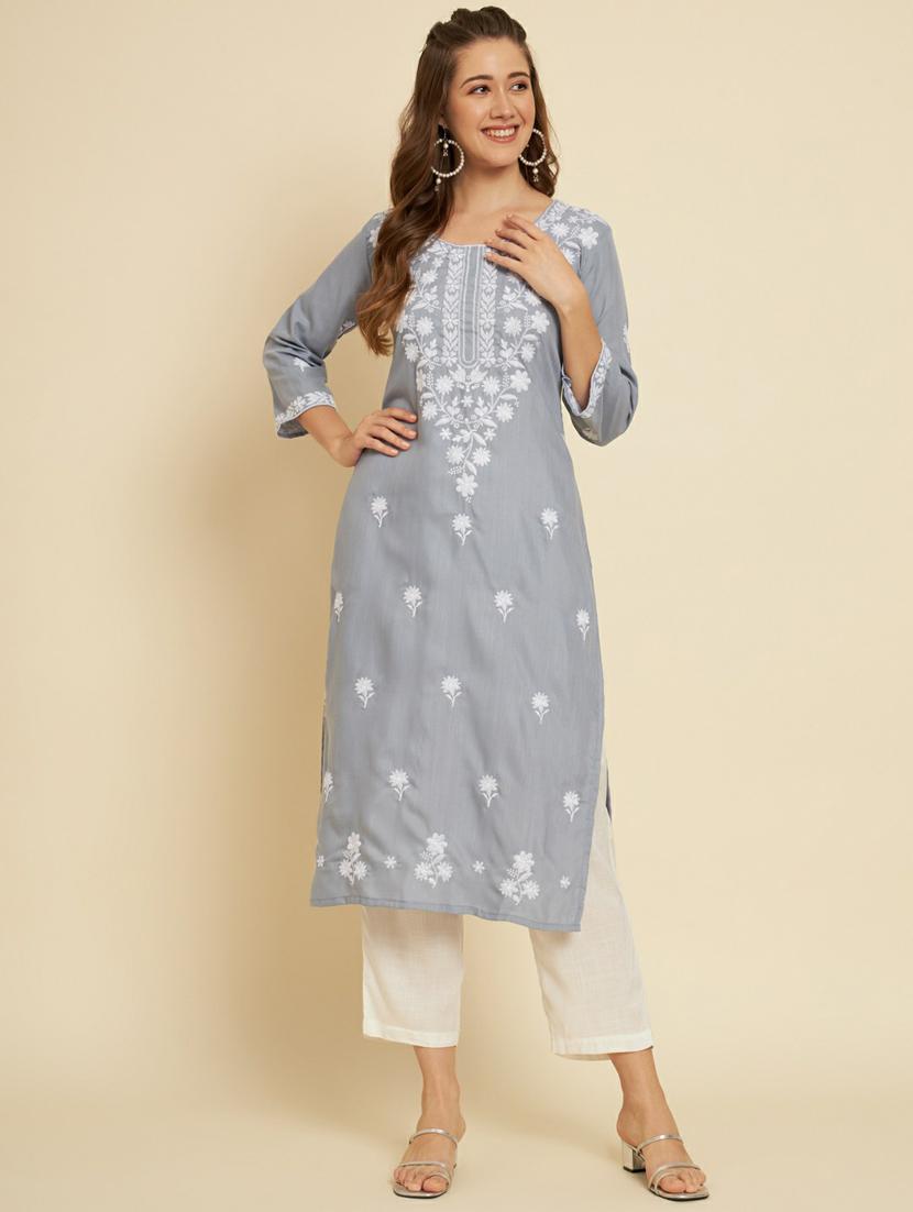women's straight kurta - 20098444 - Zoom Image - 3