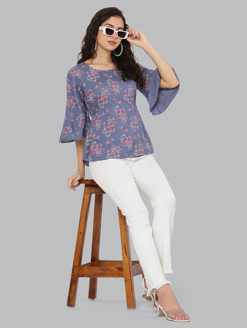 women's a line round neck top - 20114849 - Zoom Image - 3