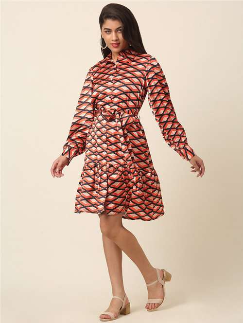women's shirt geometric dress - 20117290 - Very Small Image - 1