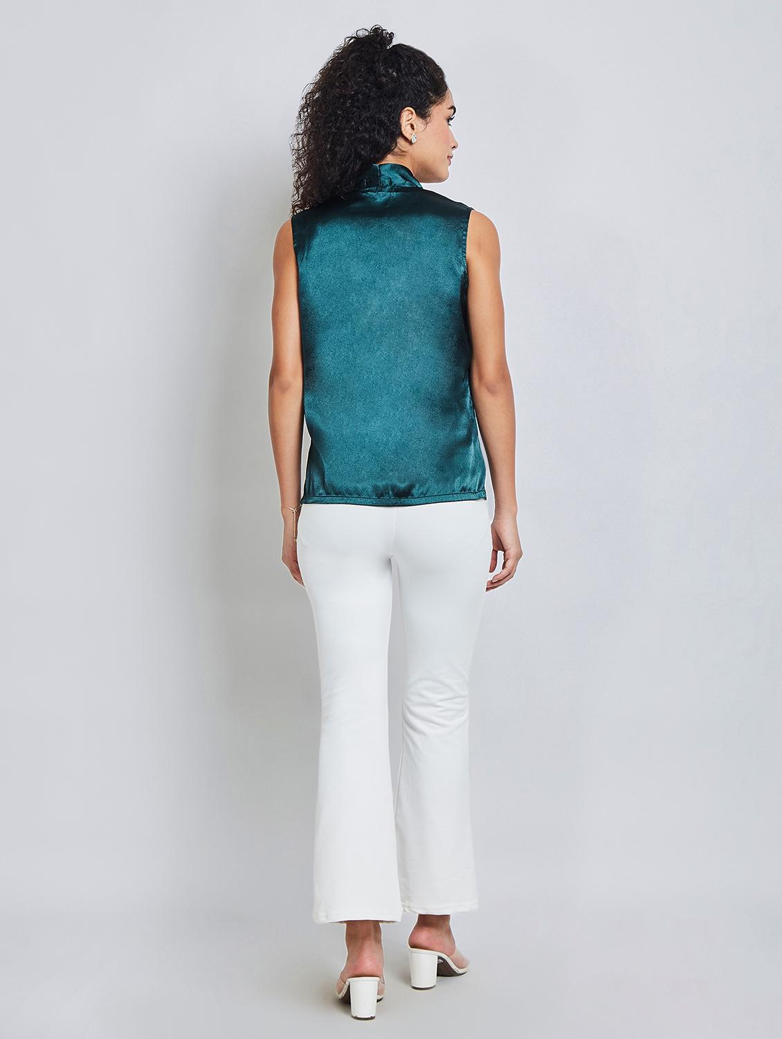 women's straight v neck top - 20121624 - Zoom Image - 2