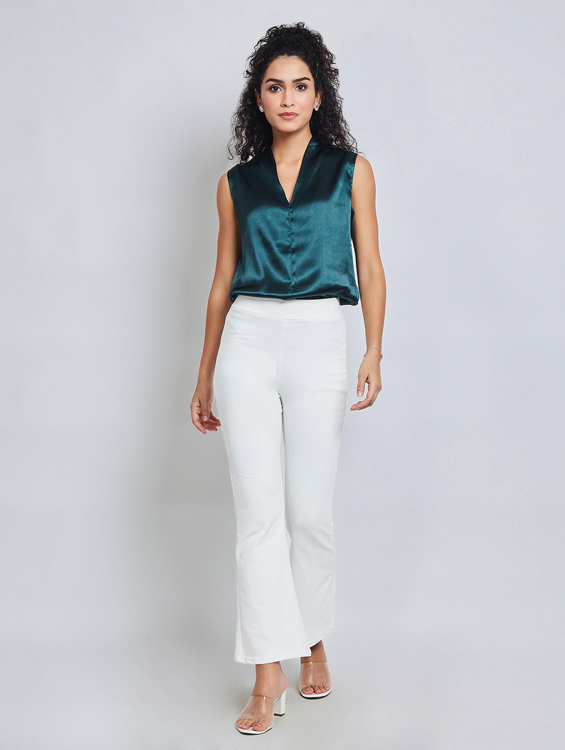women's straight v neck top - 20121624 - Zoom Image - 3