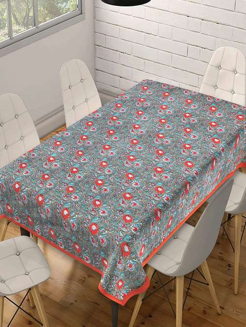 indhome life  pure cotton abstract pattern jaipuri style 6 seater dining table cloth cover - 20122013 - Very Small Image - 1