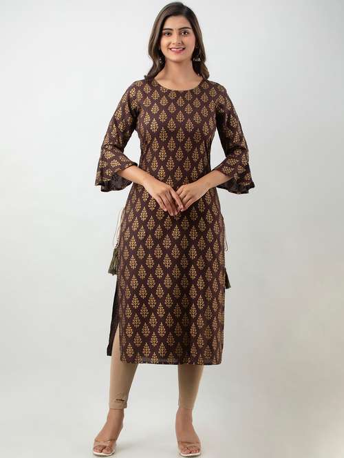 women's straight kurta - 20129556 - Very Small Image - 1