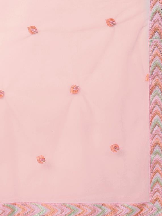 pink embroidered flared lehenga - 20133333 - Zoom Image - 6