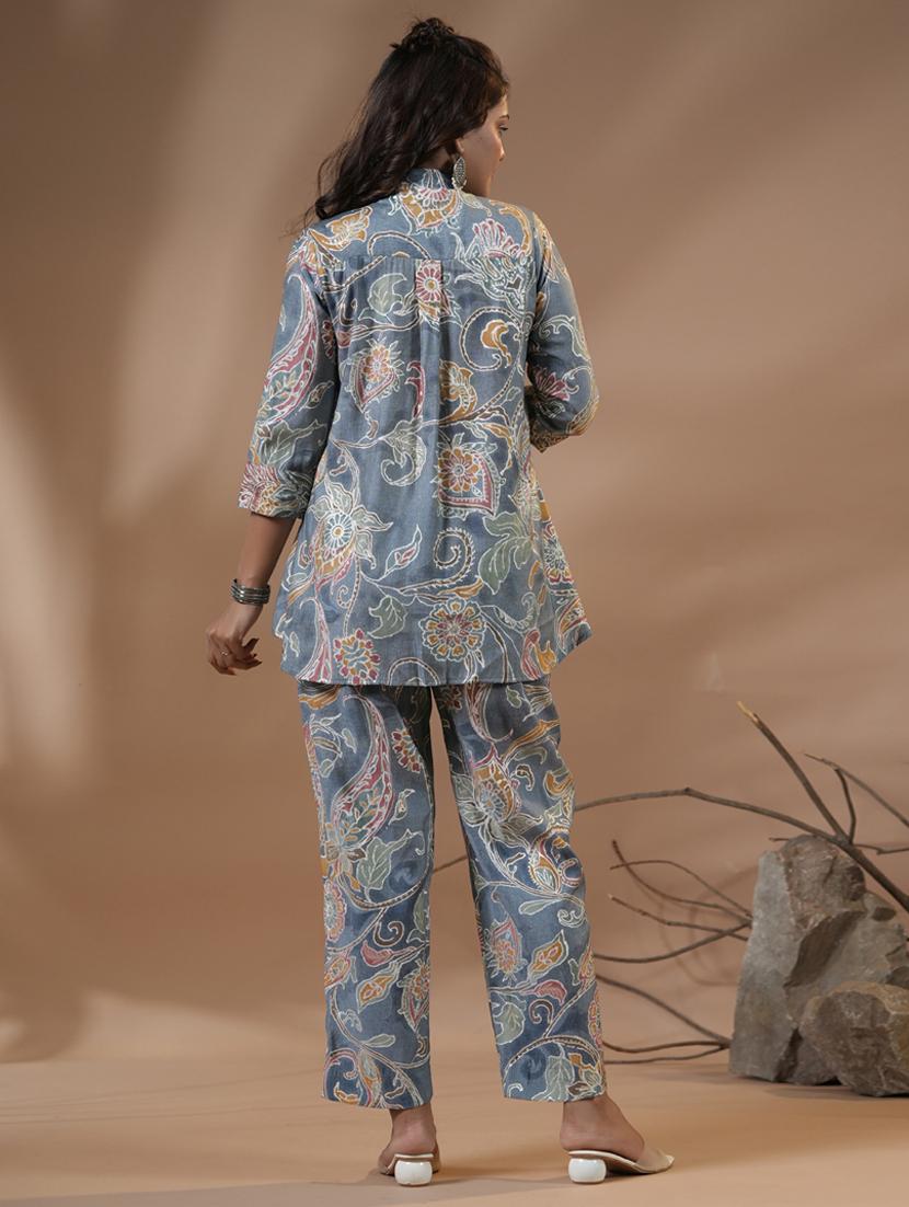 women printed shirt and trouser co-ord set - 20136821 - Zoom Image - 3