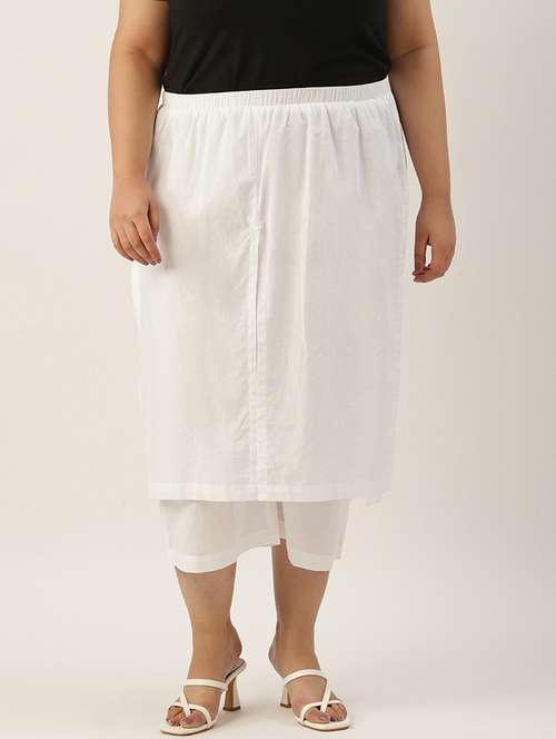 women solid color flat front culottes - 20149242 - Very Small Image - 1