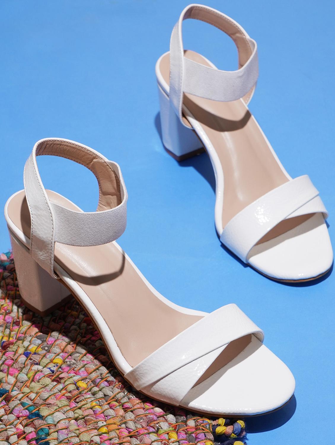 white patent leather ankle strap sandals - 20151198 - Standard Image - 5