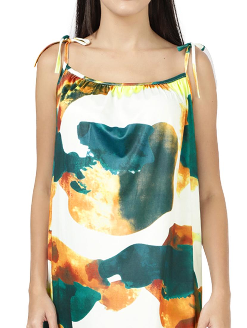 printed shoulder strap babydoll - 20173489 - Zoom Image - 3