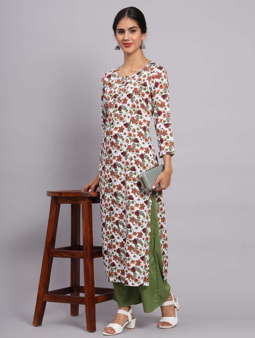 women printed kurta palazzo set - 20174136 - Zoom Image - 3