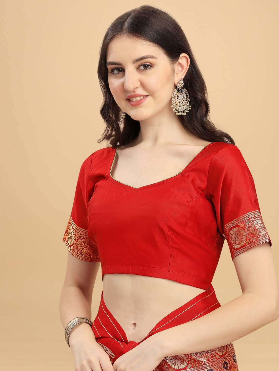 women's banarasi saree with blouse - 20175549 - Zoom Image - 3