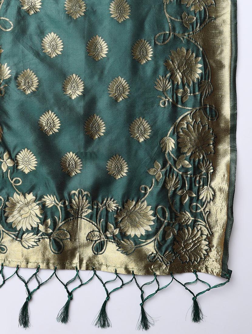 green kurta pant set with dupatta - 20194346 - Standard Image - 5