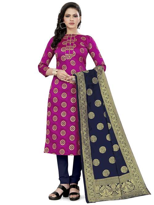 self design unstitched suit set  - 20196246 - Very Small Image - 1