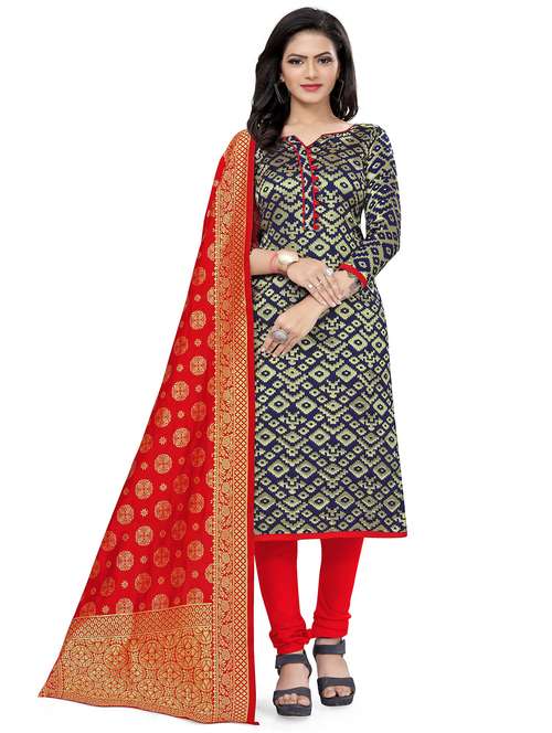self design unstitched suit set  - 20196344 - Very Small Image - 1