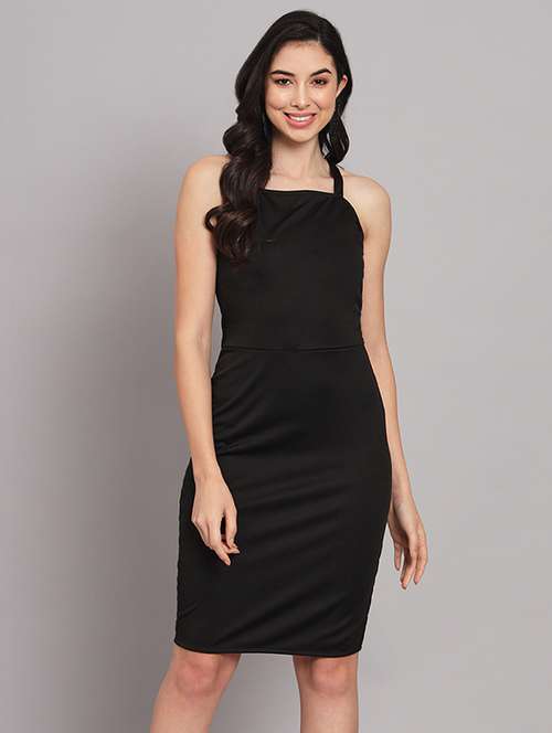 women's bodycon solid dress - 20255138 - Very Small Image - 1