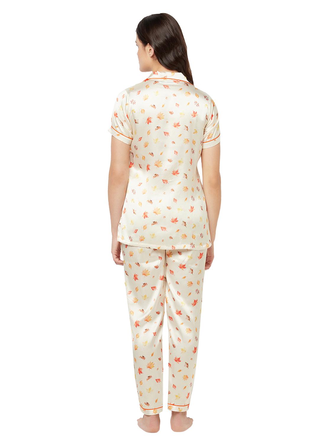 white quirky print pyjama nightwear set - 20255208 - Zoom Image - 3