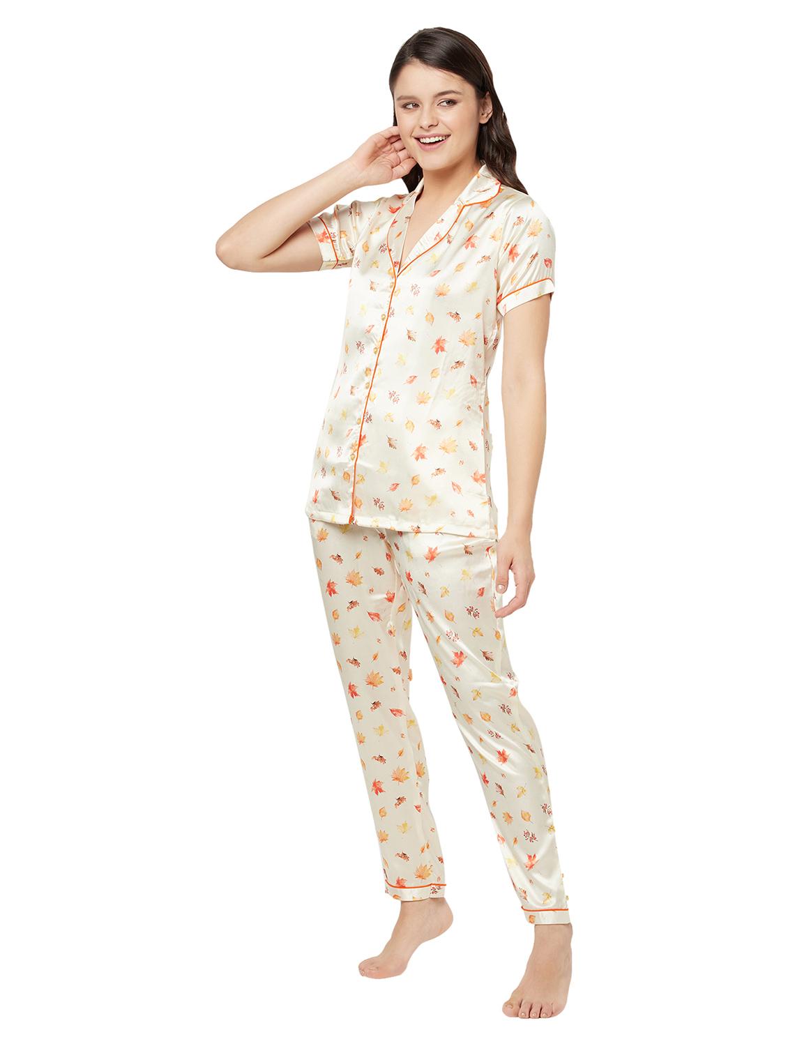 white quirky print pyjama nightwear set - 20255208 - Zoom Image - 4