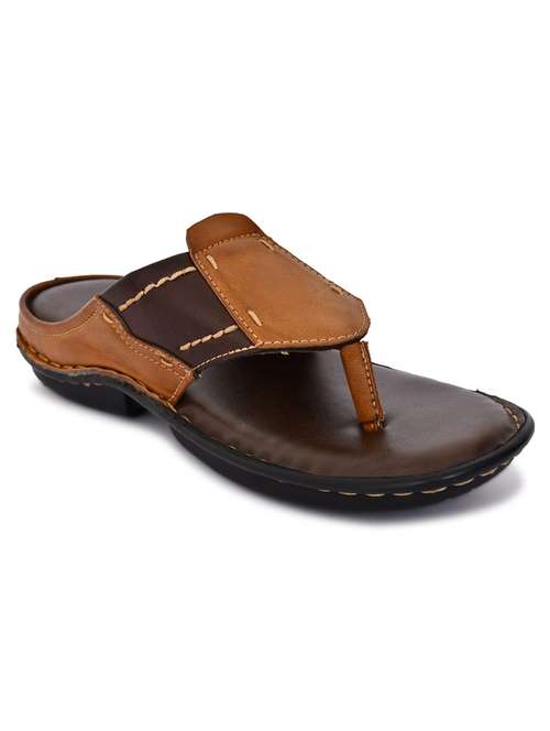 men tan slip on slipper - 20261305 - Very Small Image - 1