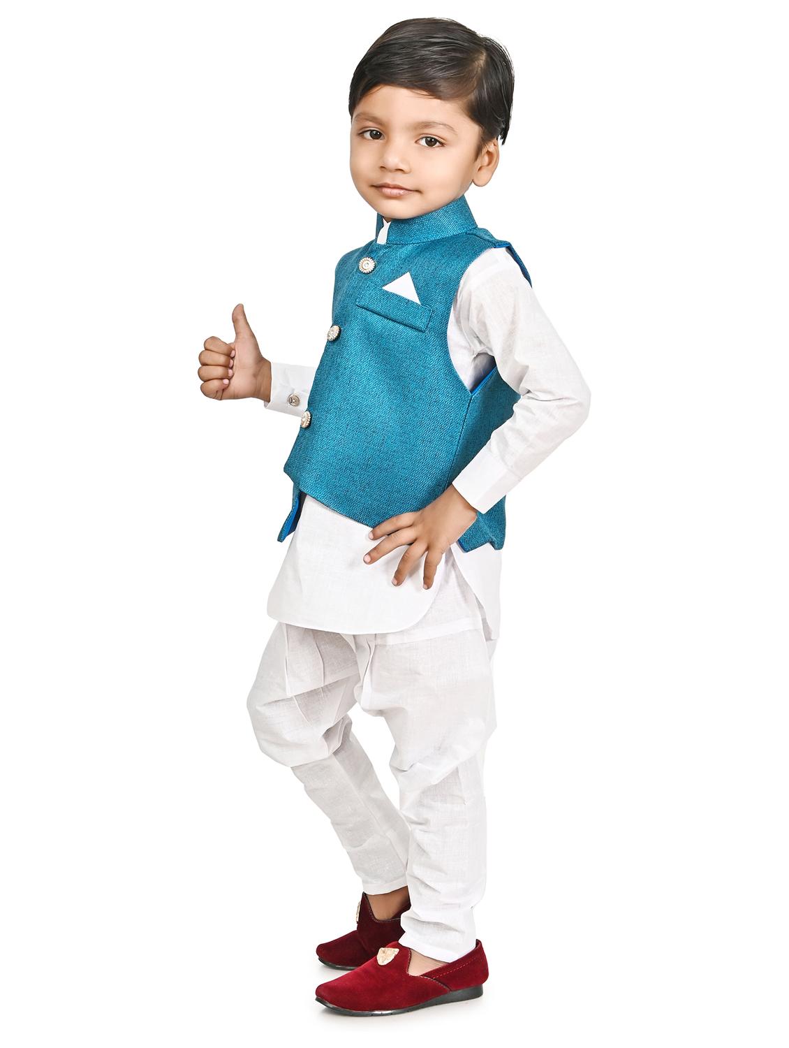 boys kurta bottom with jacket - 20292749 - Standard Image - 2