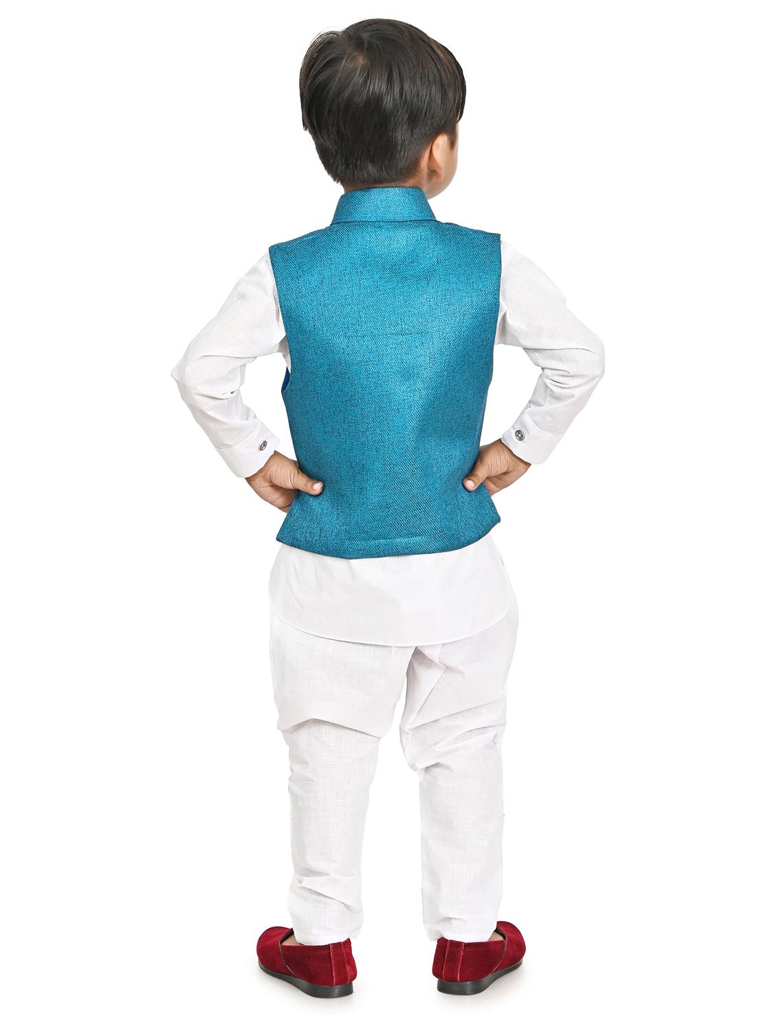 boys kurta bottom with jacket - 20292749 - Standard Image - 3