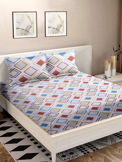double queen bedsheet with 2 pillow covers - 20299263 - Very Small Image - 1