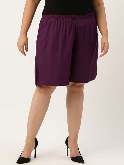 purple rayon regular short - 20302777 - Very Small Image - 1