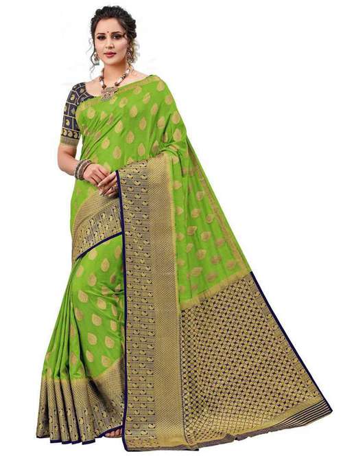 women's banarasi saree with blouse - 20307141 - Very Small Image - 1