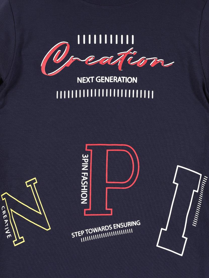 boys typography print t-shirt - 20323389 - Zoom Image - 2