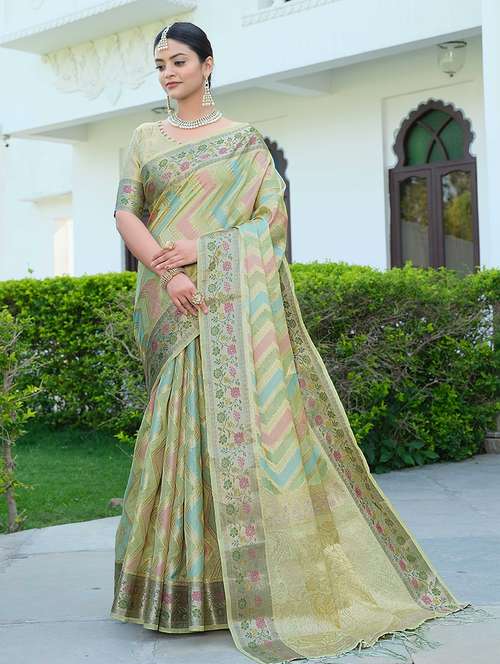 women's banarasi saree with blouse - 20348418 - Very Small Image - 1