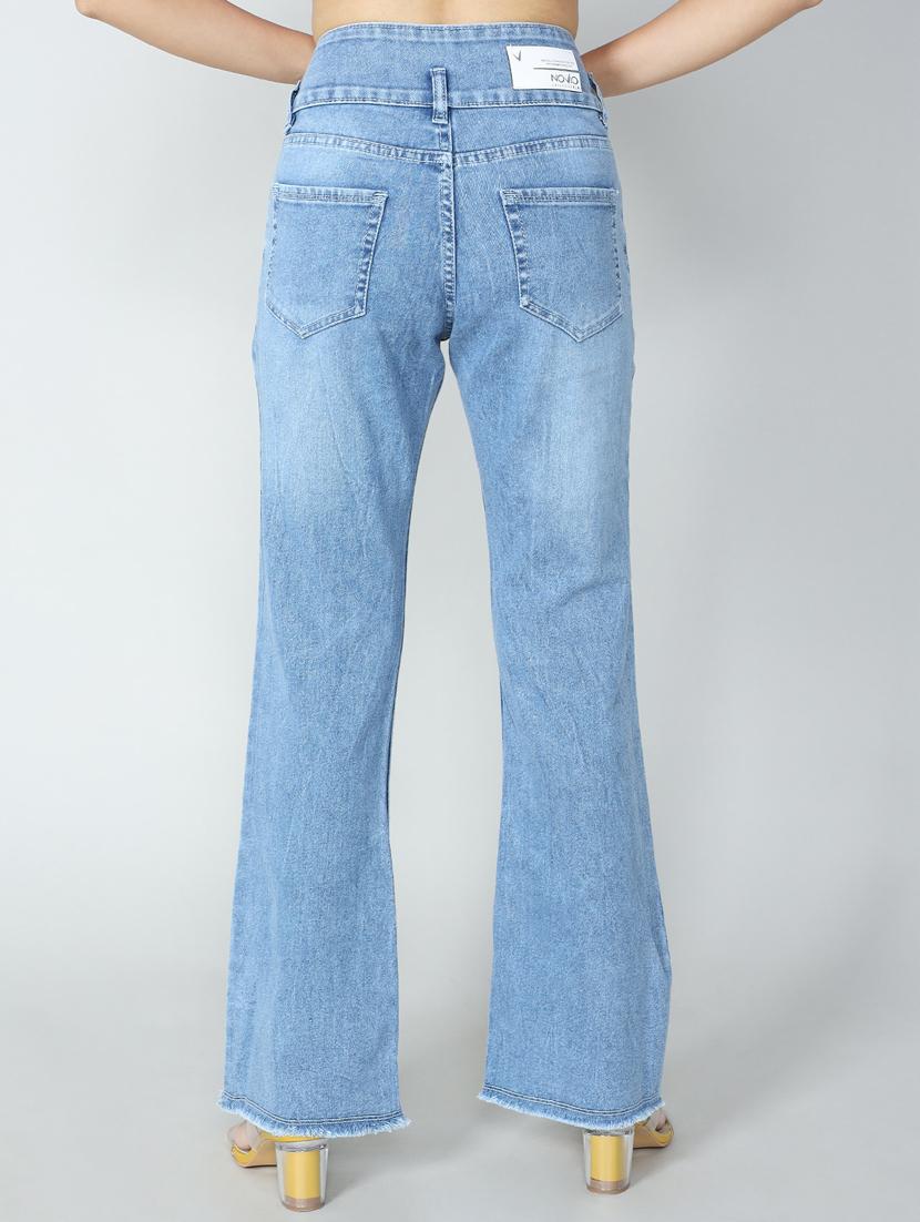 women's plain bootcut jeans - 20355053 - Standard Image - 2