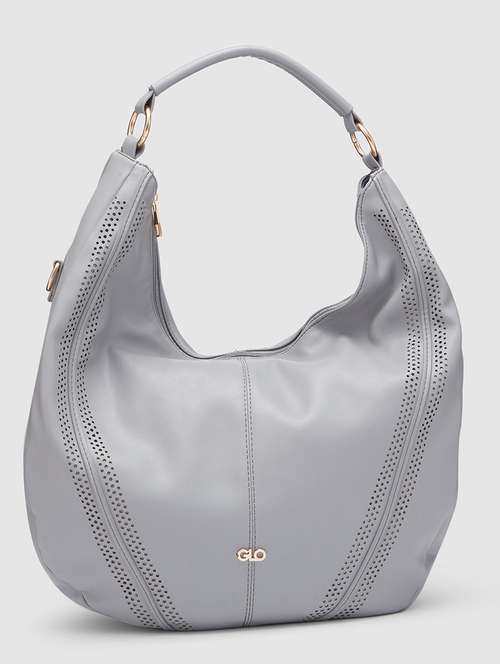 grey leatherette (pu) handbag - 20355095 - Very Small Image - 1