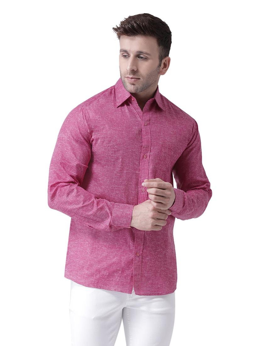 men pack of 2 solid and self designed cotton casual shirt - 20355566 - Zoom Image - 1