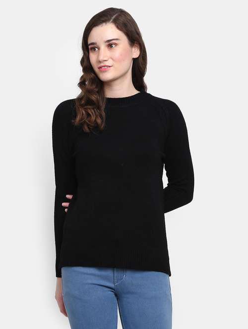 women black cotton wool pullover - 20362851 - Very Small Image - 1