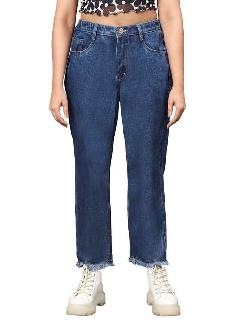 women's plain straight fit jeans - 20386680 - Very Small Image - 1