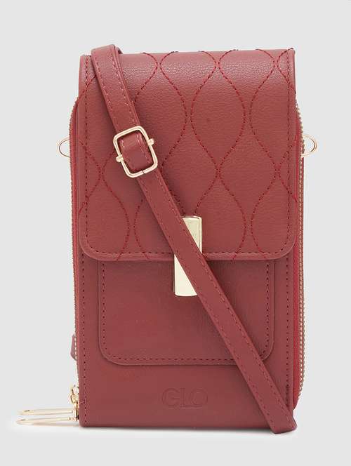 women solid leatherette sling bag  - 20405878 - Very Small Image - 1