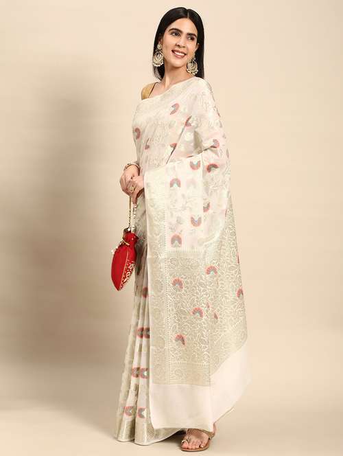 women's banarasi saree with blouse - 20405960 - Very Small Image - 1