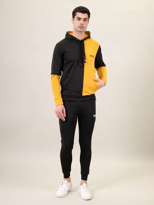 black color block ankle length track suit - 20409290 - Very Small Image - 1