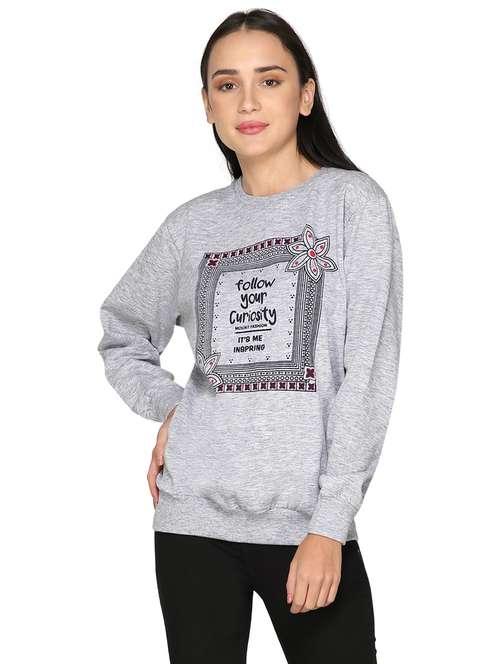 women front print sweatshirt - 20512216 - Very Small Image - 1