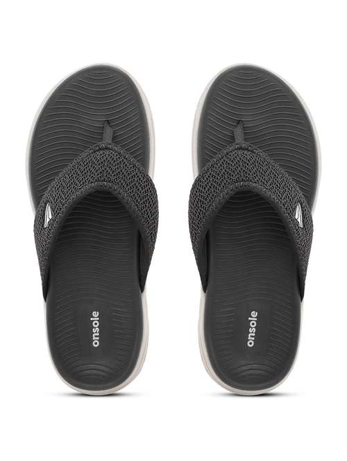 men solid grey slip on slipper - 20519877 - Very Small Image - 1