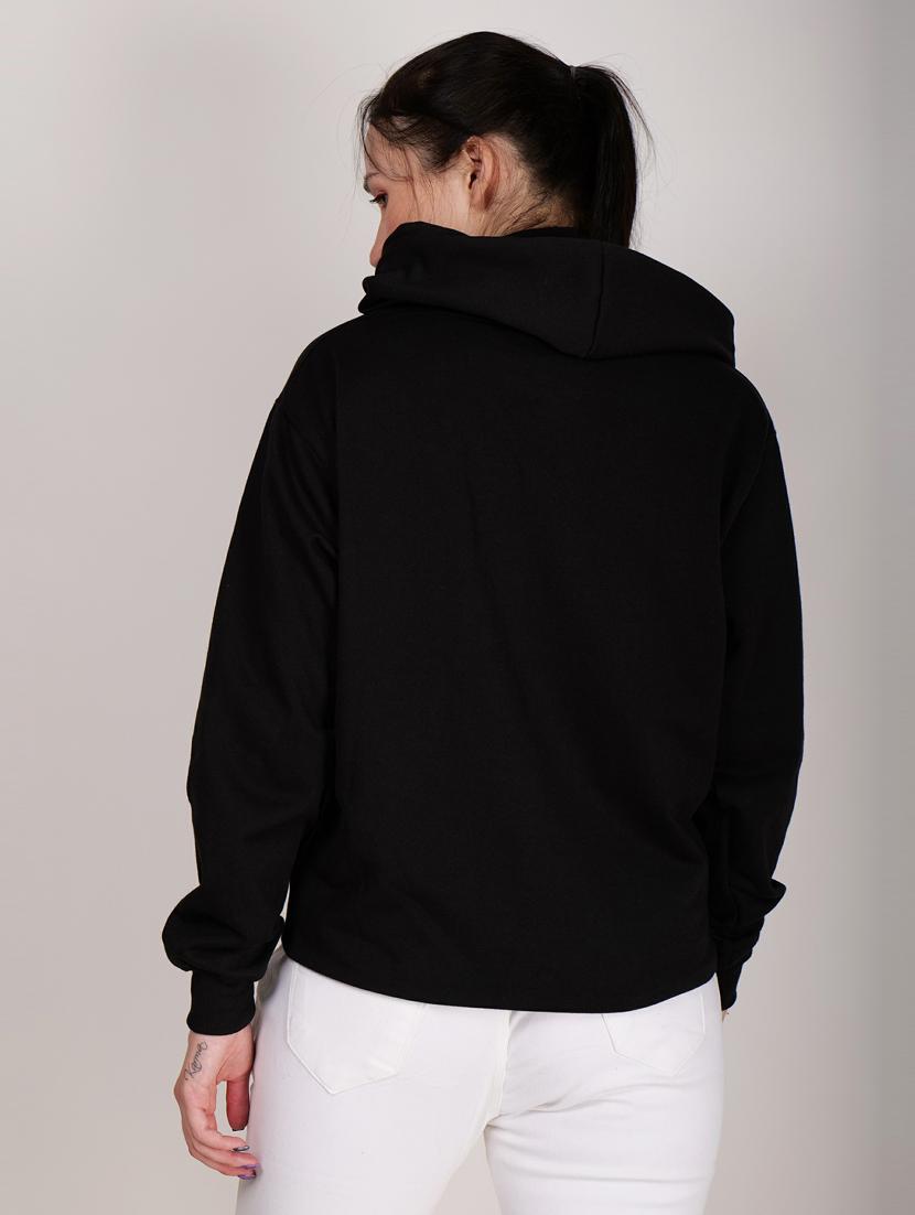 women black hooded neck sweatshirts - 20523382 - Zoom Image - 2