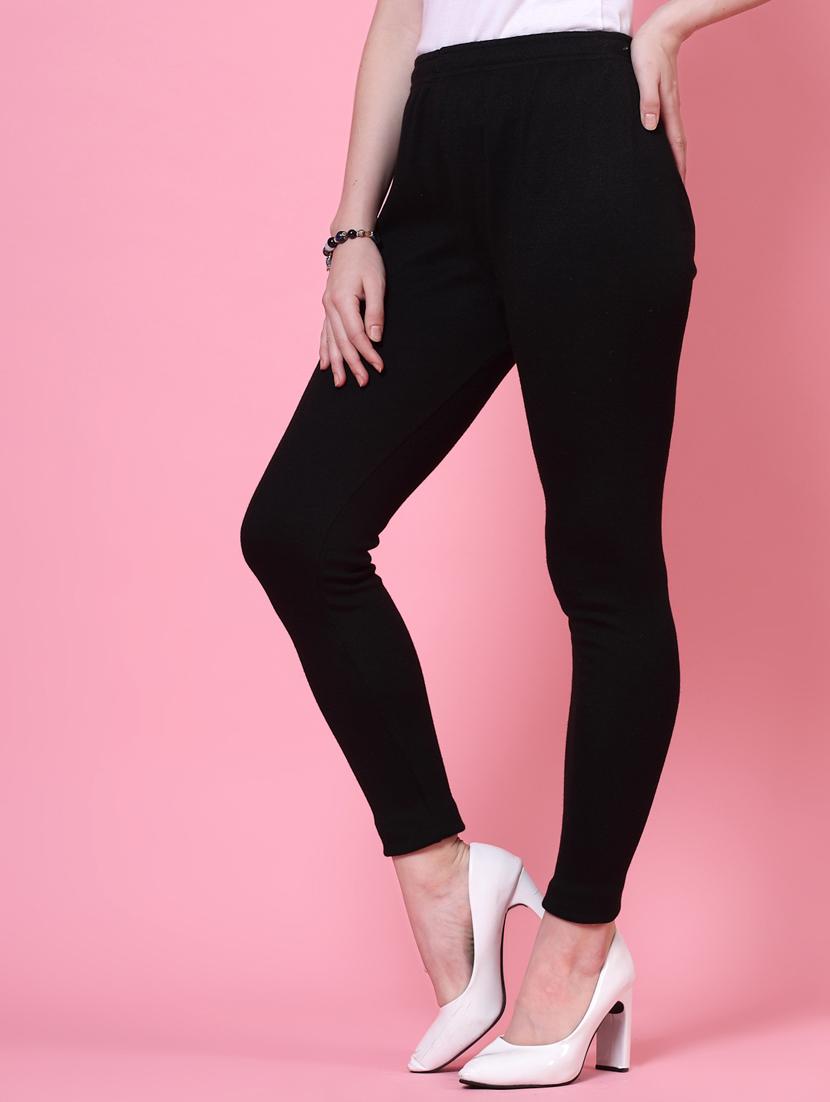 women black woolen legging - 20535192 - Zoom Image - 2