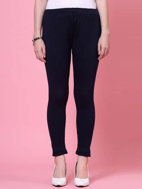 women navy blue woolen legging - 20535196 - Very Small Image - 1