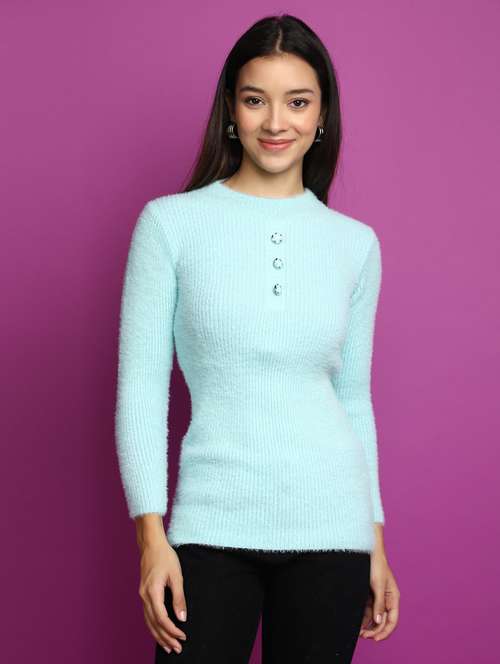 women self design long sleeve pullover - 20536705 - Very Small Image - 1