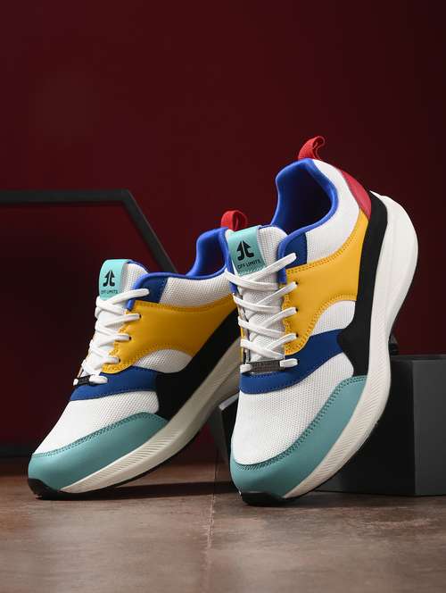 men color block multi colored lace up sport shoe - 20538680 - Very Small Image - 1