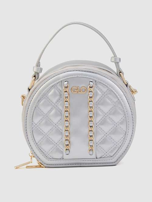 silver leatherette (pu) sling bag - 20546355 - Very Small Image - 1