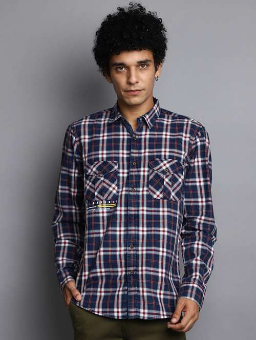 men regular fit check shirt - 20562433 - Very Small Image - 1