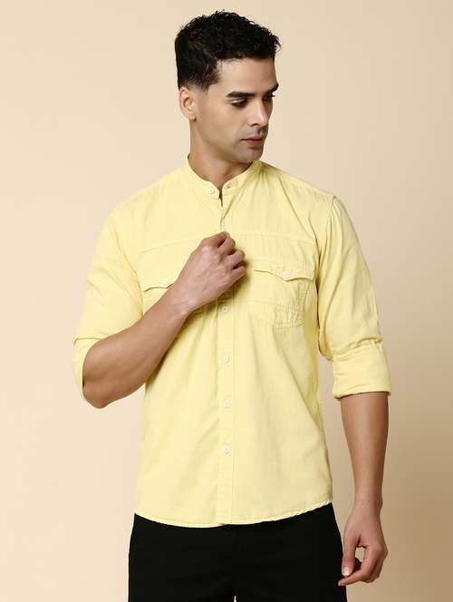 men solid color regular shirt - 20572537 - Very Small Image - 1