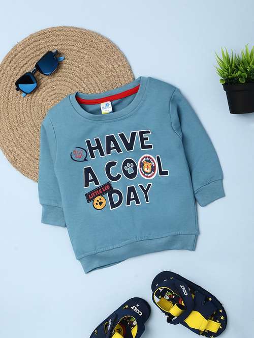 kids round neck front print sweatshirt - 20589541 - Very Small Image - 1