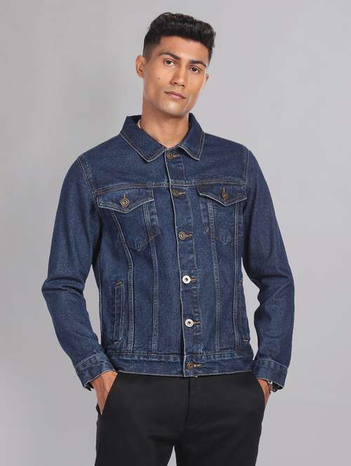 men blue detailed denim jacket - 20609188 - Very Small Image - 1
